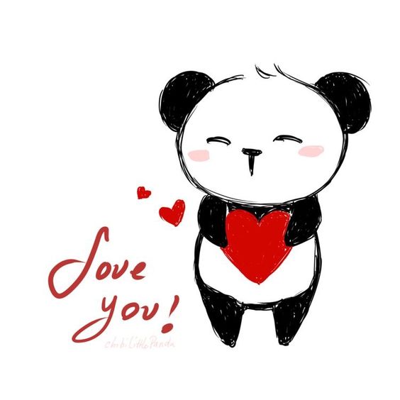 A Love you message from Panda 